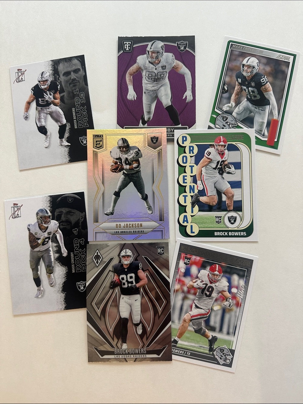 Las Vegas Raiders 20 Card Lot – Brock Bowers RC Rookies Inserts NFL